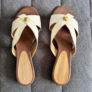 Bruno Premi Cream Women's Sandals Size EU 38/ US 8